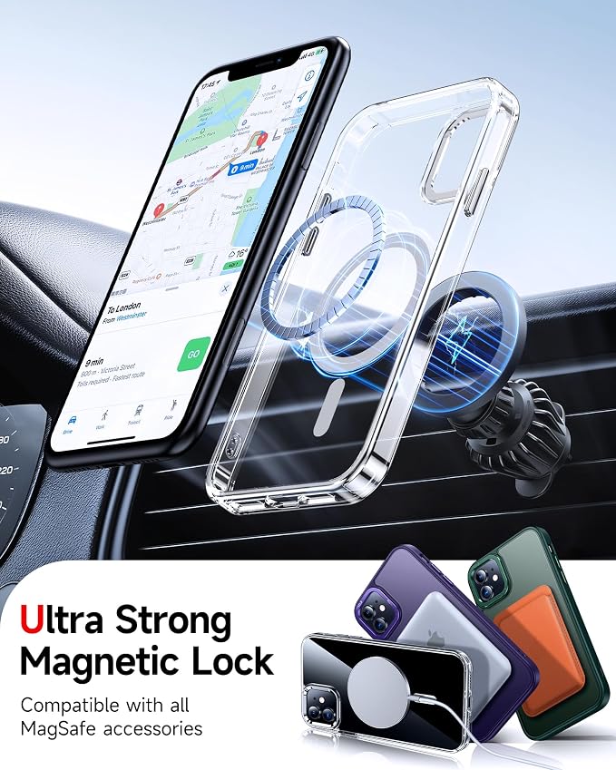 LeYi for iPhone-11 Clear Case: with Screen Protector X2 + Camera Cover X2: Protective [MagSafe Compatible] Magnetic Funda para ipone 11case Men Women Cases for i Phone 11 iphone11, Transparent - Image 3