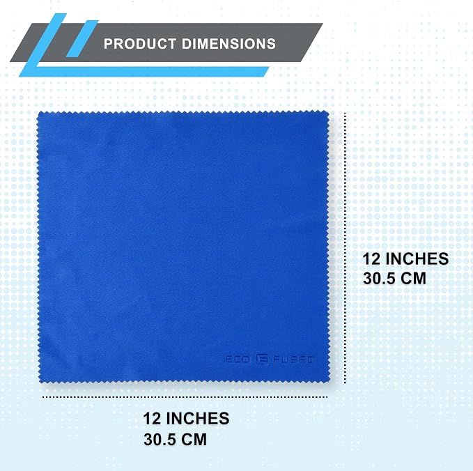 Eco-Fused Microfiber Cleaning Cloth - 12x12 Inch Microfiber Cloth - Pack of 20 Large Cleaning Cloths - Microfiber Cleaning Cloth for Electronics and Monitors - Image 3