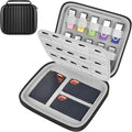 GWCASE Hard Drive Case with DIY Foam for SanDisk for Samsung for Seagate | Dual DIY Sponge Layers, 30 SD Card Slots with Label Windows, 10 USB Flash Drive Holder, Home Office Travel Use, Case Only by GWCASE