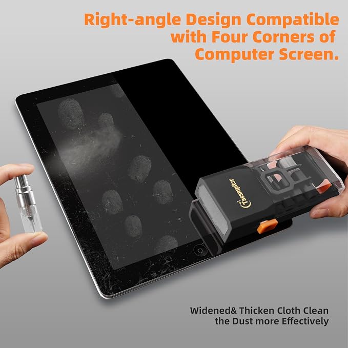 Keyboard Cleaning Kit, All-in-One Laptop & Computer Screen Cleaner, Black | Multi-function Electronic Cleaner, Soft Bristle Brush, Computer Screen-safe Spray, Compact, for MacBook, iPad, iPhone, earbud - Image 9