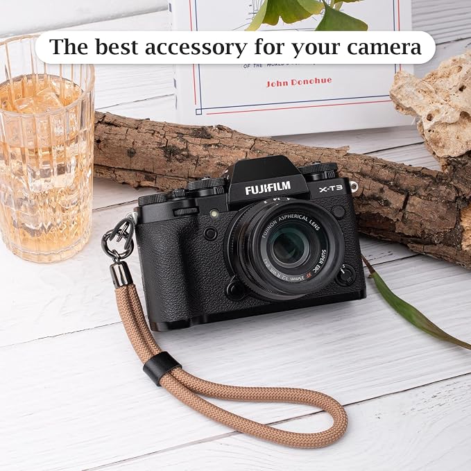 VOVMOEYA Camera Wrist Strap Rope,Camera Hand Strap Compatible with Fujifilm Nikon Canon Sony DSLR Camera - Khaki - Image 5
