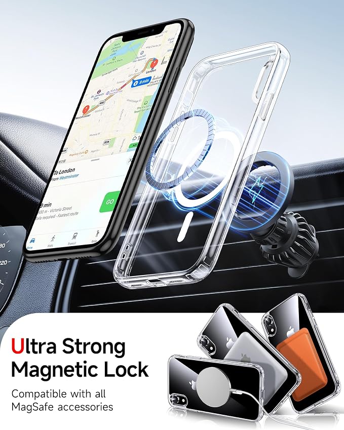 LeYi for iPhone-XR Case Clear: with Screen Protector X2 + Camera Cover X2 [ MagSafe Compatible] Magnetic Protective i Phone iphoneXR Case' Slim Girls Women Funda para 11XR, Transparent - Image 5