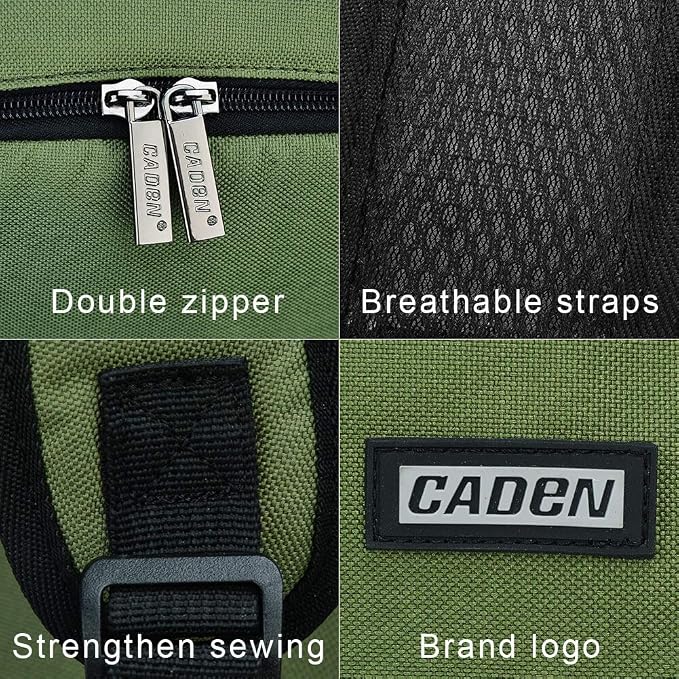 CADeN Camera Backpack Bag Professional for DSLR/SLR Mirrorless Camera Waterproof, Camera Case Compatible for Sony Canon Nikon Camera and Lens Tripod Accessories Green - Image 9