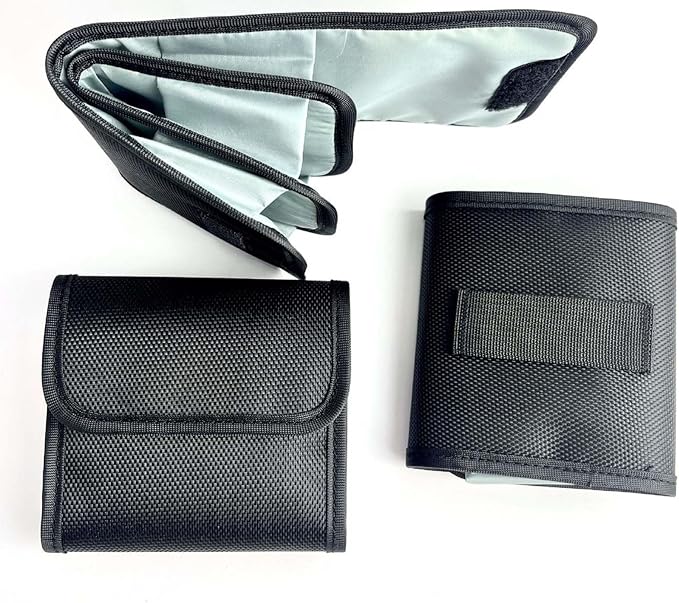 Professional Photography Filter Bag, 3-Pocket Camera Lens Filter Bag Entrainment, Waterproof And Dustproof Anti-Fall Design Suitable for 25mm-82m Filters, Pack of 2 (Black) - Image 4