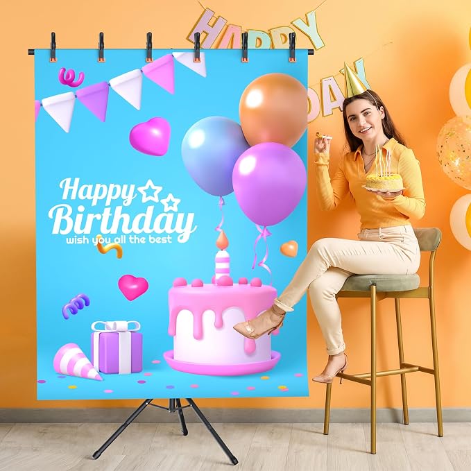 Forlogic Portable T-Shape Backdrop Stand Support Kit 8x5.3ft, Adjustable Photo Green Screen Back Drop Stand for Party, Photography Videography Studio (8×5.3Ft) - Image 9