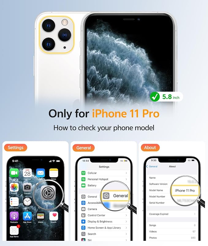 FNTCASE for iPhone 11 Pro Case, Fit for Magsafe, Clear Anti Yellowing | Magnetic Phone Cases, 14FT Military Grade Drop Protection, Slim Shockproof Protective Cover, Transparent - Image 2