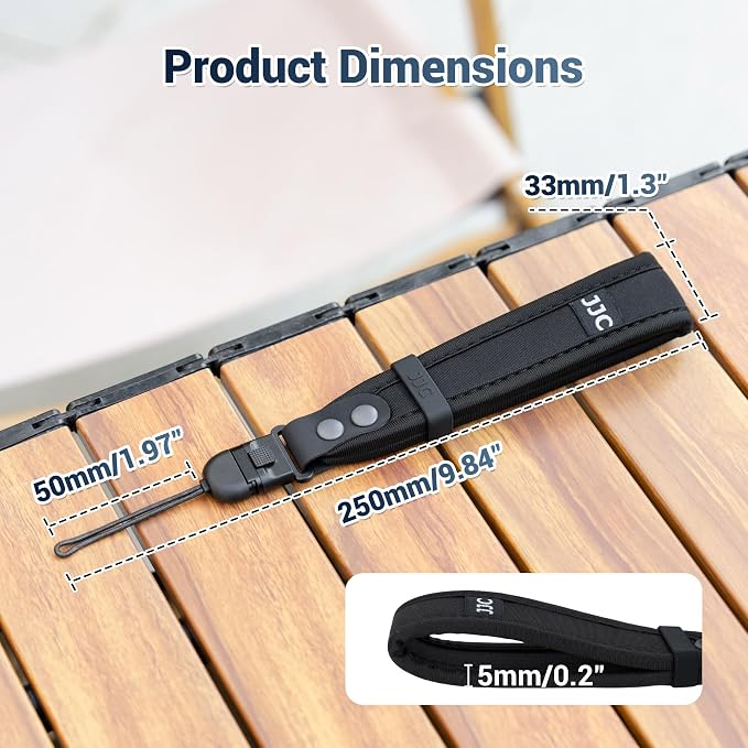 JJC Camera Hand Wrist Strap for Sony ZV-1 ZV-1F ZV-E1 RX100 VII, Ricoh GRIV | Soft Strap for Sony ZV1 ZV1F ZVE1 Ricoh GR IV GR III GR4 GR3 Canon PowerShot V1 SX740 HS & More Mirrorless Digital Cameras - Image 9