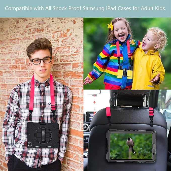 3 Pack Adjustable Shoulder Strap, iPad Strap Nylon Neck Lanyard | for iPad/Samsung Tablet Case,Camera Binocular Crossbody Laptop Luggage Bag - Image 3