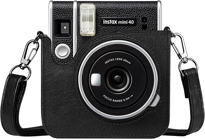 FINTIE Protective Case for Fujifilm Instax Mini 40 Camera | Camera Travel Bag, Adjustable Shoulder Strap, Snap Closure, Removable Front Cover, Daily Protection, Vegan Leather - Image 9