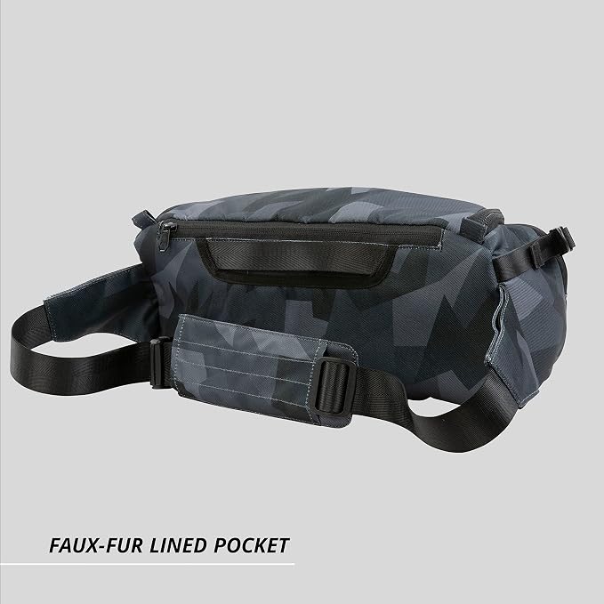 Hex Ranger DSLR Sling, with Adjustable Carry Straps, Collapsible Interior Dividers & More, Glacier Camo - Image 3