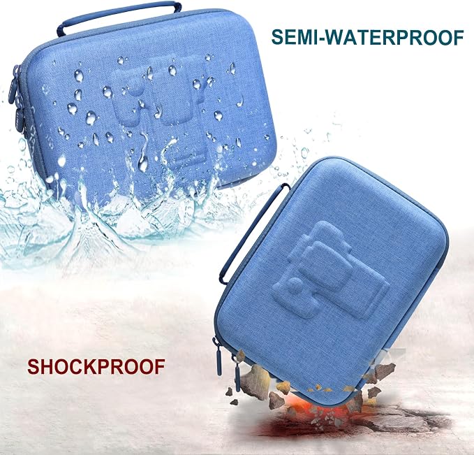 Small Camera Case Bag for Canon EOS Rebel T7/R50//R100 DSLR Camera Blue | Hard Carrying Travel Case for Canon EOS Rebel T7/R50//R100/R6 Mark II/R8/R6 Mark III/R50 V/T6/R10/R5 Mark II DSLR SLR Camera - Image 5