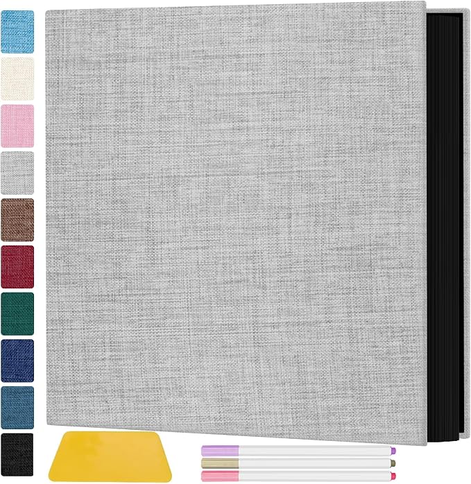 Zesthouse Photo Album Self Adhesive Pages, 60 Pages Magnetic Scrapbook Albums with Sticky Page, Photos Album Holds 8x10 & 5X7 & 4x6 & 6x8 & 3x5, Large Picture Book Ideal Gift for Family Wedding Baby by Zesthouse