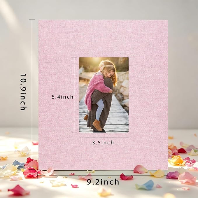 Photo Album 8x10 Linen Picture Book 26-Page Album Holds 52 Photos Art Presentation Folder for Picture or Certificates Storage - Image 5