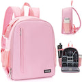 CADeN Camera Backpack Bag Professional for DSLR/SLR Mirrorless Camera Waterproof, Camera Case Compatible for Sony Canon Nikon Camera and Lens Tripod Accessories (Small, Pink) by CADeN