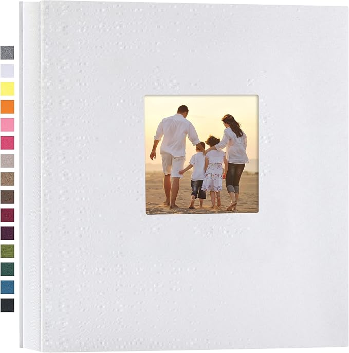 potricher Photo Album 4x6 Pictures, 600 Pockets, Linen Cover, White | Linen Cover, Front Window, Large Capacity 4x6 Picture Albums, Photo Book for Family, Wedding, Anniversary, Baby, Keepsake by potricher