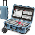 NANUK 935 Pro Photo Kit Camera Case, Waterproof Wheeled Hard Case, Carry-On | 22” x 14” x 9”, Protects Cameras & Lenses During Travel, Padded Dividers, Lockable, For DSLR & Mirrorless Cameras, Cyan by NANUK