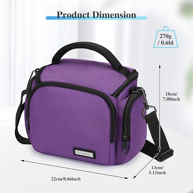 G-raphy Camera Case Bag DSLR SLR Bag for Canon, Nikon, Sony,Panasonic, Olympus and etc - Image 2