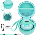 YouKnow Travel Case and Silicone Cover Compatible with Punirunes Interactive Toy Digital Pet, with Full Coverage PET Clear Film (Silicone and Carrying Case) (Teal) by YouKnow