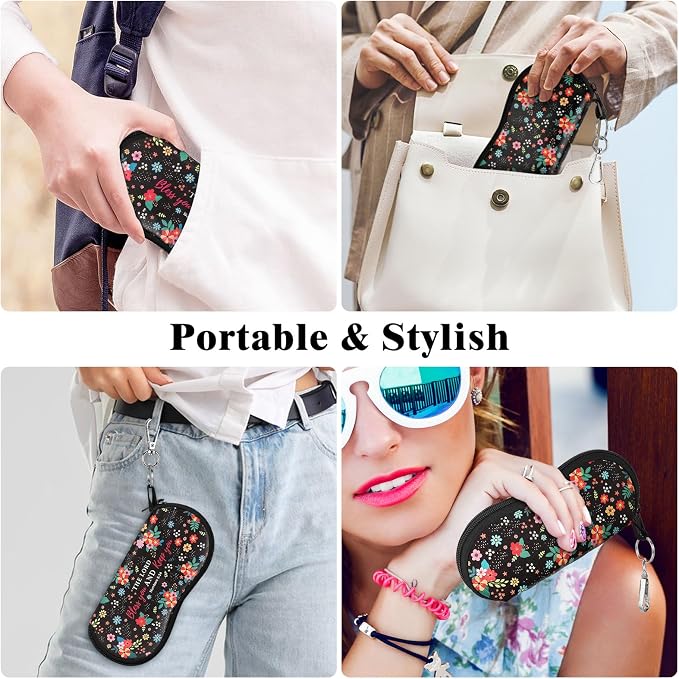 MoKo Sunglasses Soft Case Ultra Light Neoprene Zipper Eyeglass Case for Men Women - Image 7