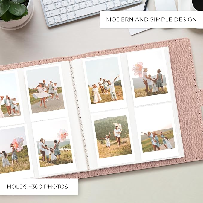 Beautiful Photo Album for 2x3 in Polaroid Photos - Instax Mini Compatible | Safely Holds Your 300+ Pictures of Unique Memories - The Perfect Book to Store Pictures or Trading Collection Cards - Image 8