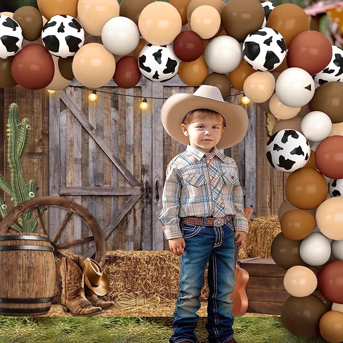 Western Cowboy Backdrop 10x8ft Background | Western Party Decor Wild West Saloon Rodeo Barn Photography Background Cowboy Theme Birthday Party Banner Photoshoot Supplies - Image 5