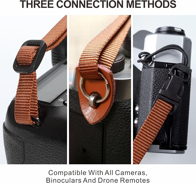 Padwa Lifestyle Cork Camera Strap - 2" Top Layer Cowhide Head Camera Straps for Photographers,Natural Log Crackle Art Print Style,Soft Chamois Velvet Padded Strap Quick Release fits All Cameras - Image 5