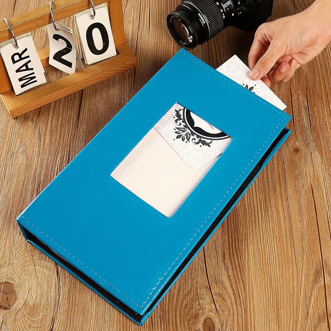 Vienrose Photo Album 4x6 Holds 300 Photos,PU Leather Cover Picture Book with 300 Horizontal Pockets,Slip-in Photo Album for Wedding,Baby Memories, Family,Acid-Free Photo Storage Gift,Light Blue - Image 3