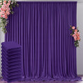 50 ft x 10 ft Wrinkle Free Purple Backdrop Curtain for Parties, 5ft x 10ft 10 Panels Polyester Purple Photo Backdrop Drapes for Wedding Birthday Party Baby Shower Fabric Photo Curtains for Mermaid by Outpain