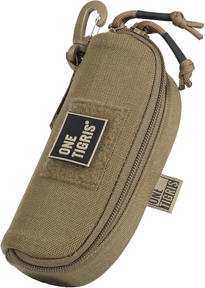 ONETIGRIS Hard Shell Sunglasses Case MOLLE Tactical Eyeglasses Pouch | Fits Most Regular Glasses, 1000D Nylon Glasses Case, Shockproof & Crush-Proof PP Liner, Inner Pocket, Two Way Zipper by OneTigris