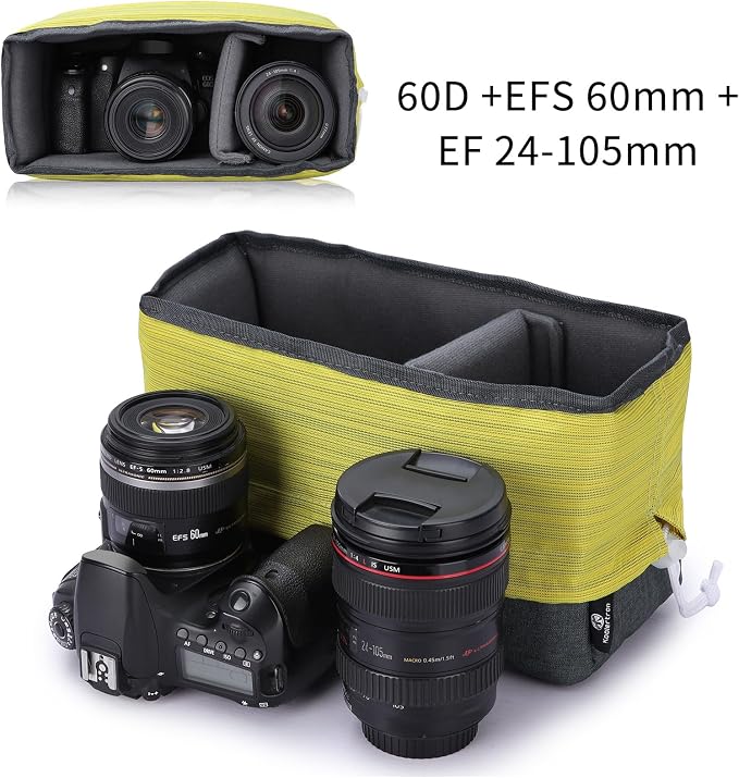 Koolertron Waterproof DSLR Camera Bag with Removable Insert, Adjustable Compartments, Fits in Camera Bags - Protective Case for DSLR/SLR Cameras & Accessories - Image 4