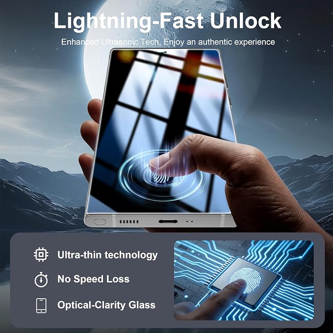 WILLONE 3 Pack for Samsung Galaxy S24 Ultra Privacy Screen Protector | With Installation Frame, Anti Spy Private Tempered Glass, Fingerprint Unlock, HD Clear, Phone Case Fit - Image 3
