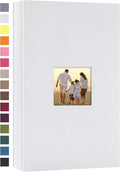 potricher Photo Album 4x6 Pictures, 300 Pockets, Linen Cover, White | Linen Cover, Front Window, Large Capacity 4x6 Picture Albums, Photo Book for Family, Wedding, Anniversary, Baby, Keepsake by potricher