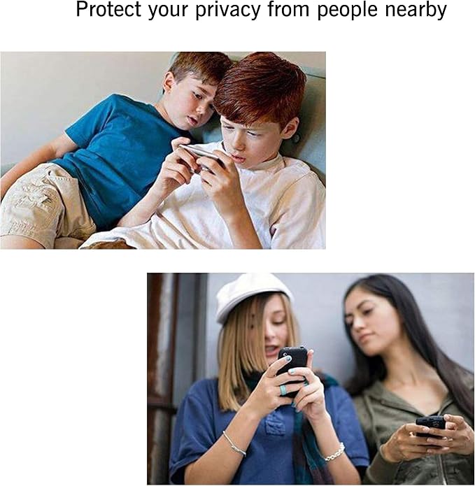 Ailun Privacy Screen Protector+Camera Lens Protector for iPhone 12 | 2+2 Pack, 6.1 inch, Anti Spy Private Tempered Glass Film, HD - Image 4