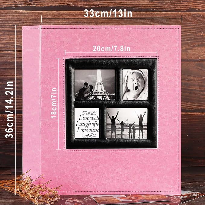 Ywlake Photo Album 4x6 500 Pockets Photos, Extra Large Capacity Family Wedding Picture Albums Holds 500 Horizontal and Vertical Photos Pink - Image 5