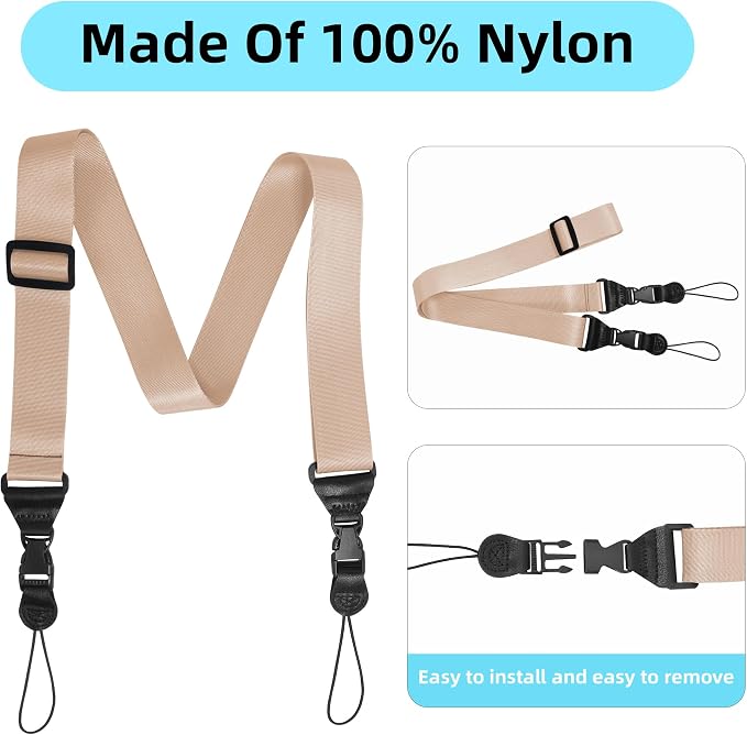 Adjustable Shoulder Strap, iPad Strap Nylon Neck Lanyard | for iPad/Samsung Tablet Case,Camera Binocular Crossbody Laptop Luggage Bag - Image 4