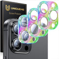 UniqueMe for iPhone 16 Pro/16 Pro Max Camera Lens Protector-Bling Colorful | 3 Pack, Drop Protection, Case Friendly, 9H Tempered Glass, Camera Cover Screen, Update New Version by UniqueMe