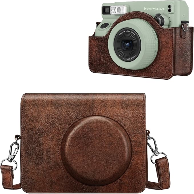 FINTIE Protective Case for Fujifilm Instax Wide 400 Instant Camera, Vintage Brown by Fintie