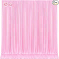 10x12 Pink Backdrop Curtains for Wedding Party Wrinkle Free Backdrops Curtain Drapes Fabric Decorations Photo Back Drop Cloth for Baby Shower Photography Stage Reception 5ft x 12ft,2 Panels by Tao-GePartyDecorations