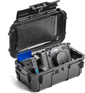 Evergreen Dry Box Tech Organizer – For Camera, Cables, Hard Drives, Memory Cards, Keys, Compatible with GoPro, Airtags (Large, Rubber Boot, Black) by EvergreenCases