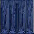 Navy Blue Backdrop Curtains-Wrinkle-Free Navy Blue Curtains Polyester Photography Drapes Wedding Background for Baby Shower Birthday Graduation Party Decorations - 40 X10FT by WishCare