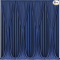 Navy Blue Backdrop Curtains - Wrinkle-Free Polyester Photography Drapes for Wedding, Baby Shower, Birthday, Graduation Party Decorations - 32 X 10FT by WishCare