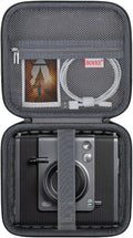 BOVKE Carrying Case for Fujifilm INSTAX Wide EVO 2-in-1 Instant Film Camera and Printer, Wide EVO Instant Camera Storage Bag Holder with Mesh Pocket for Film Filters, Cables, Film Packs, Black by BOVKE