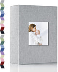 popotop Photo Album 4x6-100 Photos Photo Books with 100 Vertical Pockets,Linen Cover Albums for Family Wedding Anniversary Baby Vacation Pictures by Popotop