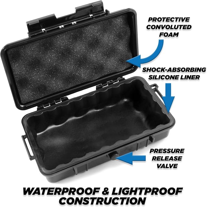 CASEMATIX Hard Shell 35mm Film Case for 35mm and 120 Film - 9" Waterproof & Lightproof Film Holder and Film Roll Container for up to 16 x 35mm Film Rolls or 10 x 120 Film Rolls, Travel Case Only - Image 4