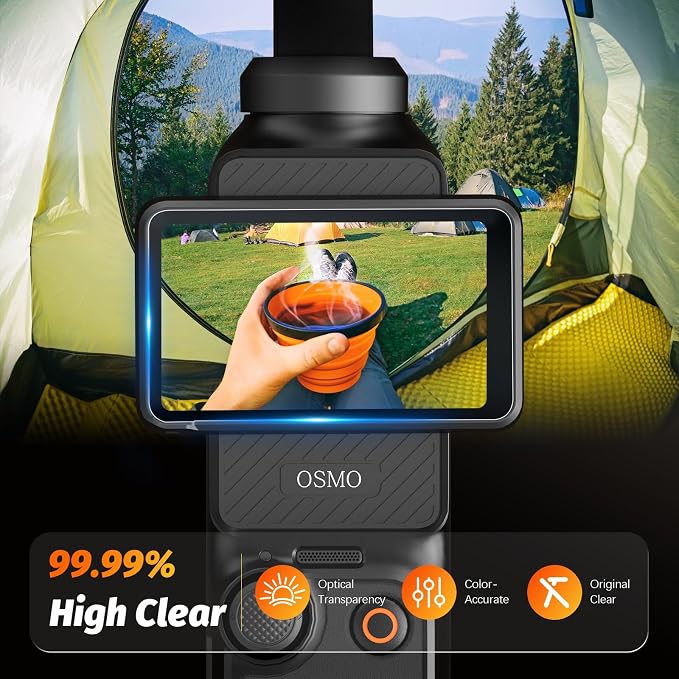 AMAZEAR Lens Screen Protector for DJI Osmo Pocket 4/3 / Xtra Muse (6 Pack), Pocket4 Accessories Tempered Glass Screen Protector OLED Display, Full Protection, Ultra HD, 9H Hardness, Scratch Resistant - Image 7