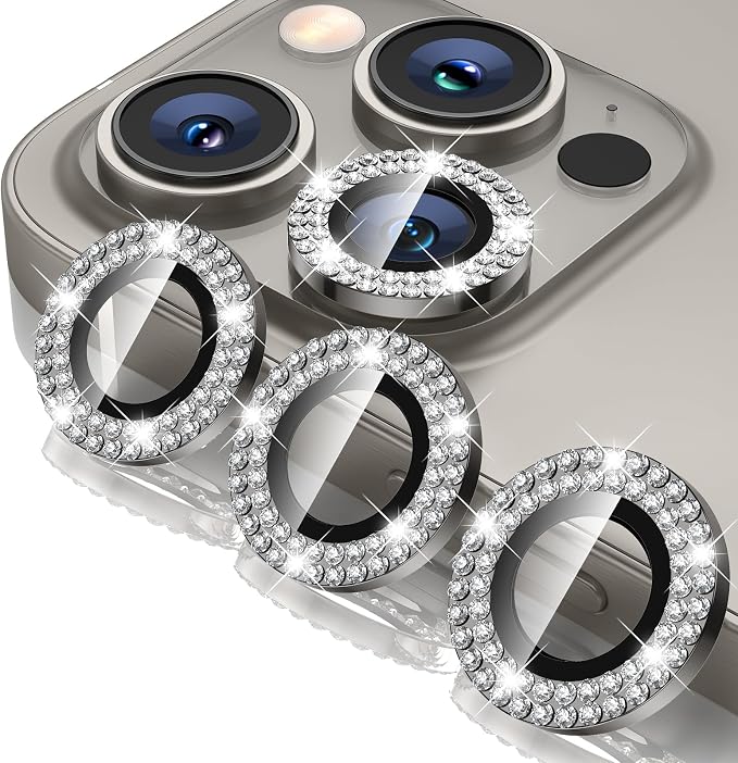 Tensea Camera Lens Protector Compatible for iPhone 17 Pro Max/17 Pro/15 Pro Max/15 Pro/16 Pro Max/16 Pro/14 Pro Max/14 Pro, Metal Tempered Glass Cover Camera Screen Protector Accessories,Case Friendly by Tensea
