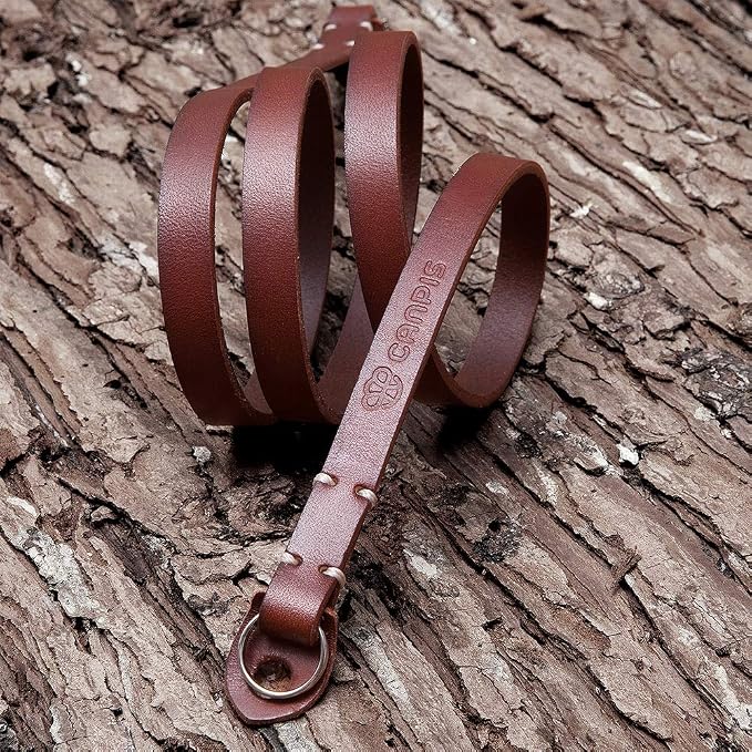 Thin Full Leather Camera Neck Strap for Mirrorless CP003 BR | 100% genuine cowhide strap, brown color vintage style, fits Canon Sony Fujifilm etc, ideal for travel and street photography - Image 4