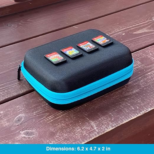 ButterFox 64 Switch Game Case for Nintendo Switch, Switch Game Card Storage Holder or SD Memory Card Case (64 Black/Blue) - Image 3