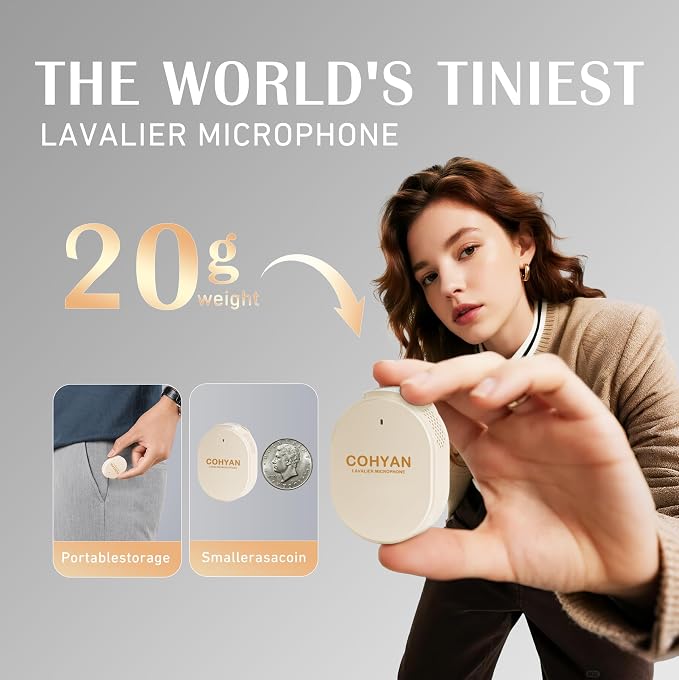Voice Amplifier for Teachers with Wireless Lavalier Lapel Microphone Portable Bluetooth Microphone & Speaker, Rechargeable Bullhorn Megaphone for Classroom, Meetings, Yoga (Skin Tone) - Image 3