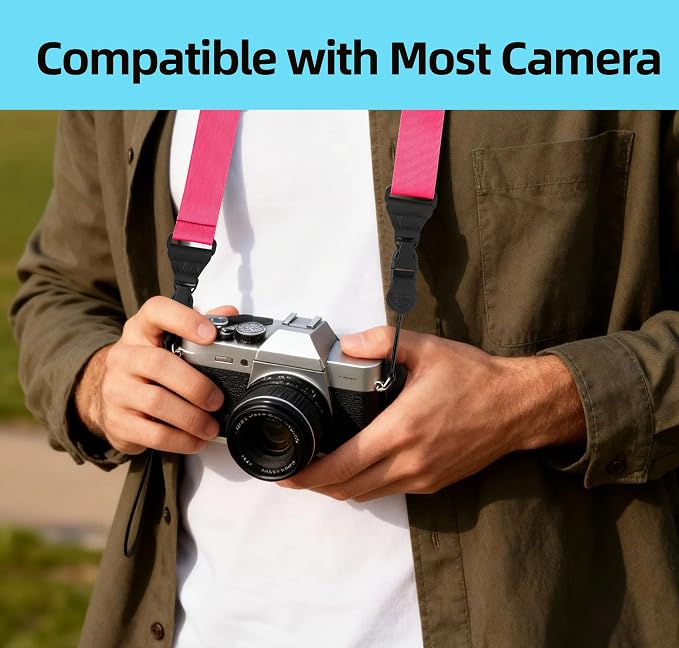 Adjustable Shoulder Strap:Comfortable iPad Strap Nylon Neck Lanyard for iPad/Samsung Tablet Case,Camera Binocular Crossbody Laptop Luggage Bag(Pink) | for iPad/Samsung Tablet Case,Camera Binocular Crossbody Laptop Luggage Bag - Image 8